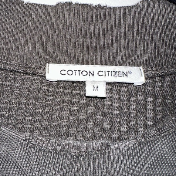 Cotton Citizen Waffle Knit Black Women’s Long Sleeve Shirt Dress Size M - Picture 3 of 10